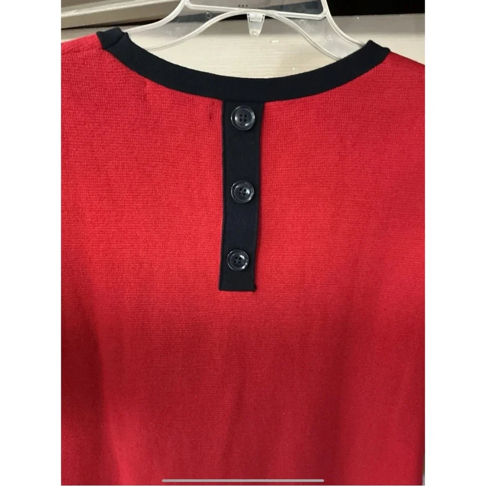 Banana Republic Red and Black Sweater Dress - Picture 9 of 9